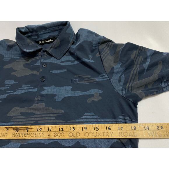 TravisMathew Golf Polo Shirt Men’s Small Camo Print Performance Stretch Tee - Picture 3 of 9